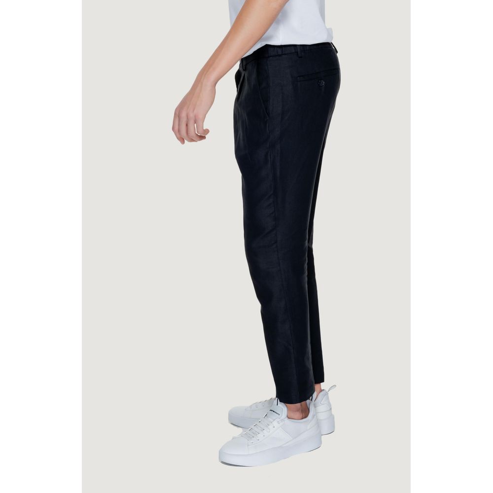 Antony Morato Black Linen Jeans for Elevated Style