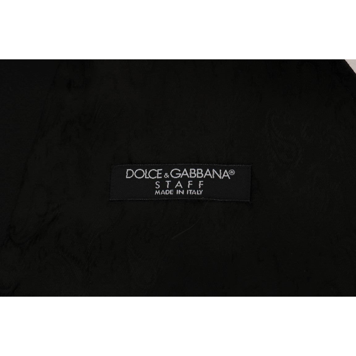 Dolce & Gabbana Black Cotton Waistcoat Elegance