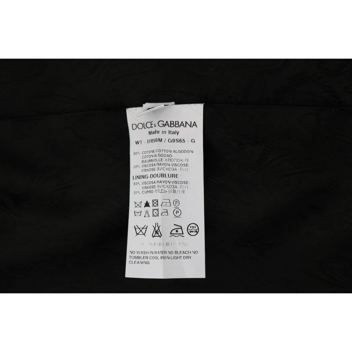 Dolce & Gabbana Black Cotton Waistcoat Elegance
