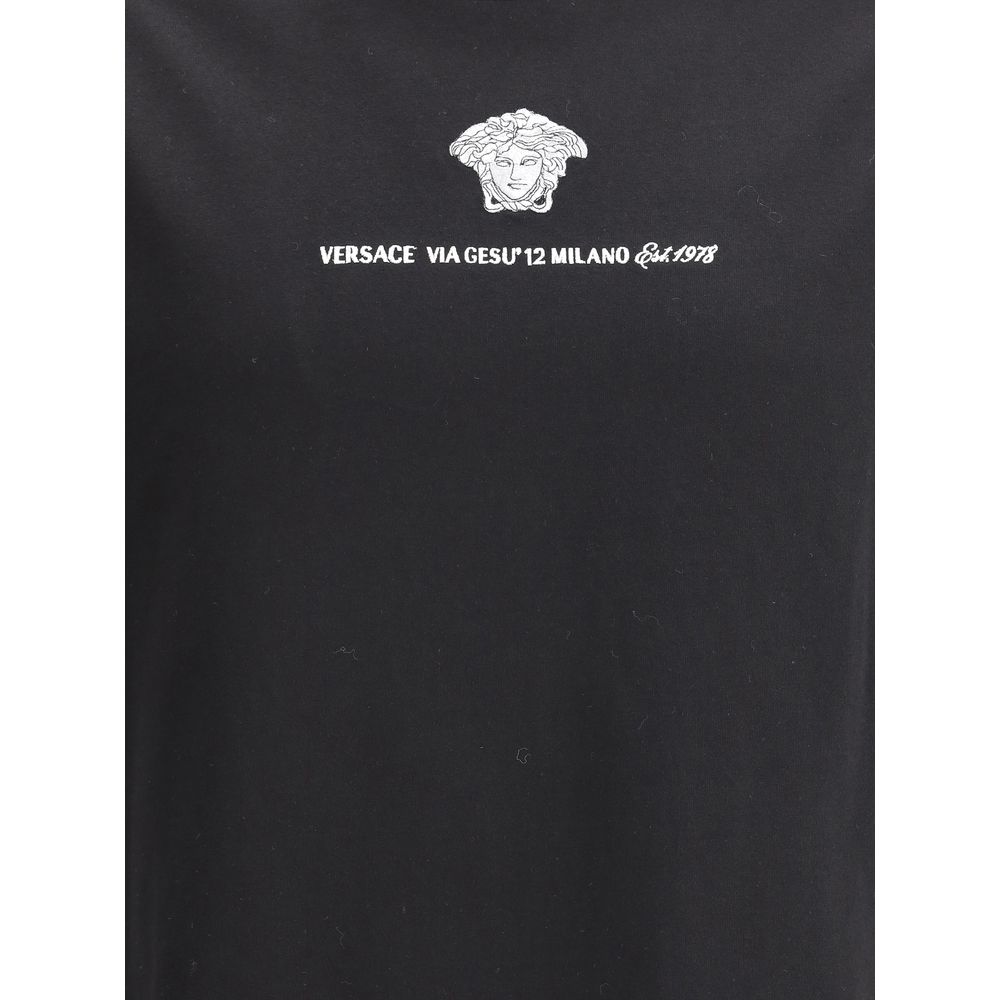 Versace White Premium Cotton T-Shirt for Effortless Elegance
