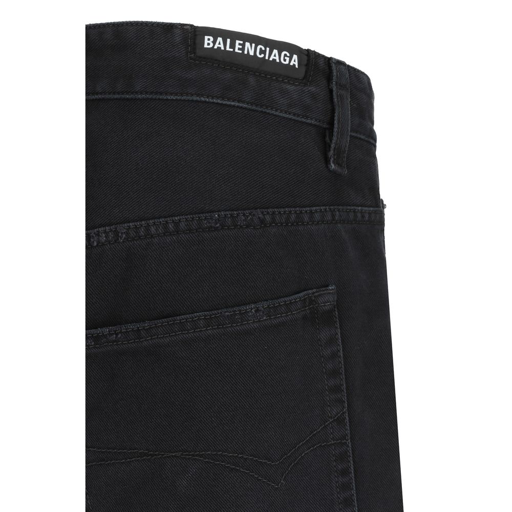 Balenciaga Blue Cotton Denim Pants: Effortless Luxury Redefined