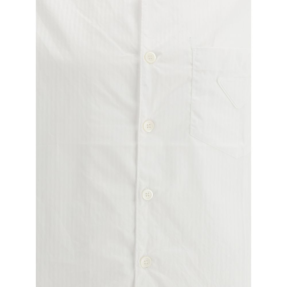 Prada White Cotton Shirt: Timeless Elegance with Effortless Style