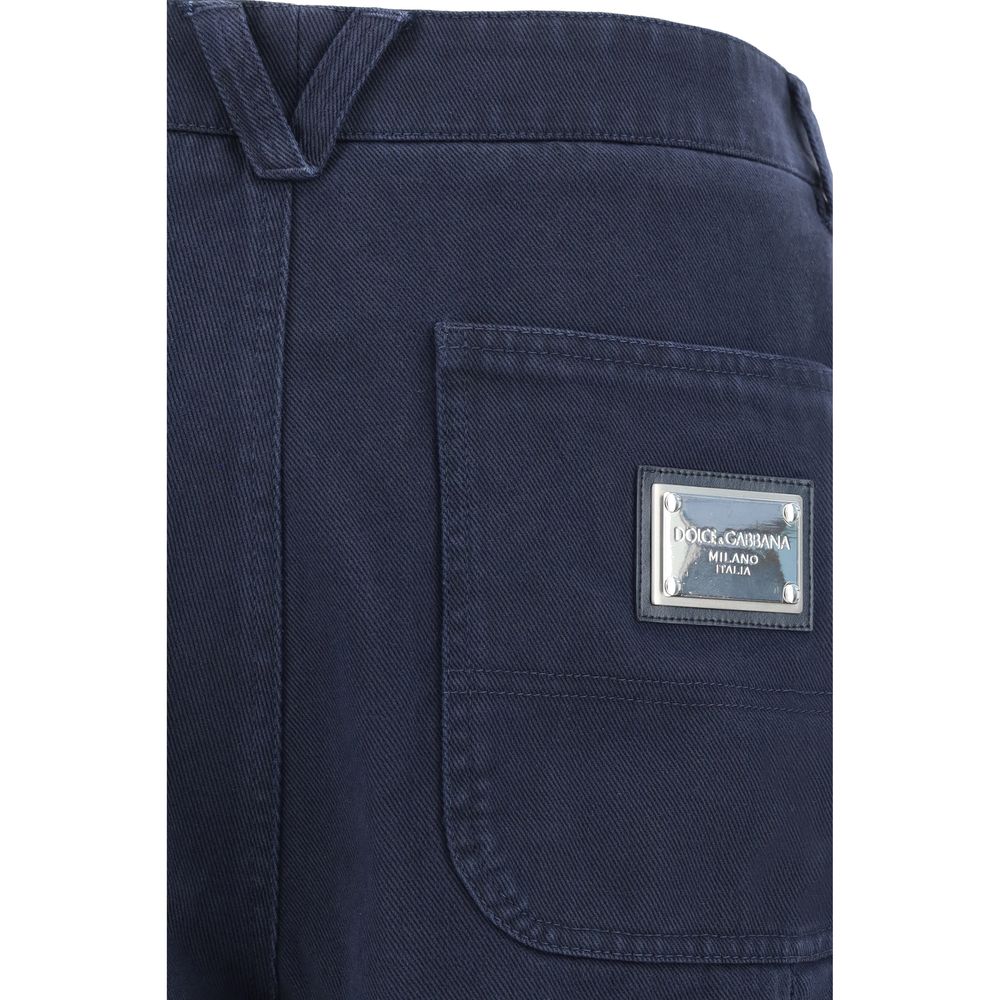 Dolce & Gabbana Olive Cotton Cargo Pants for Elevated Urban Style