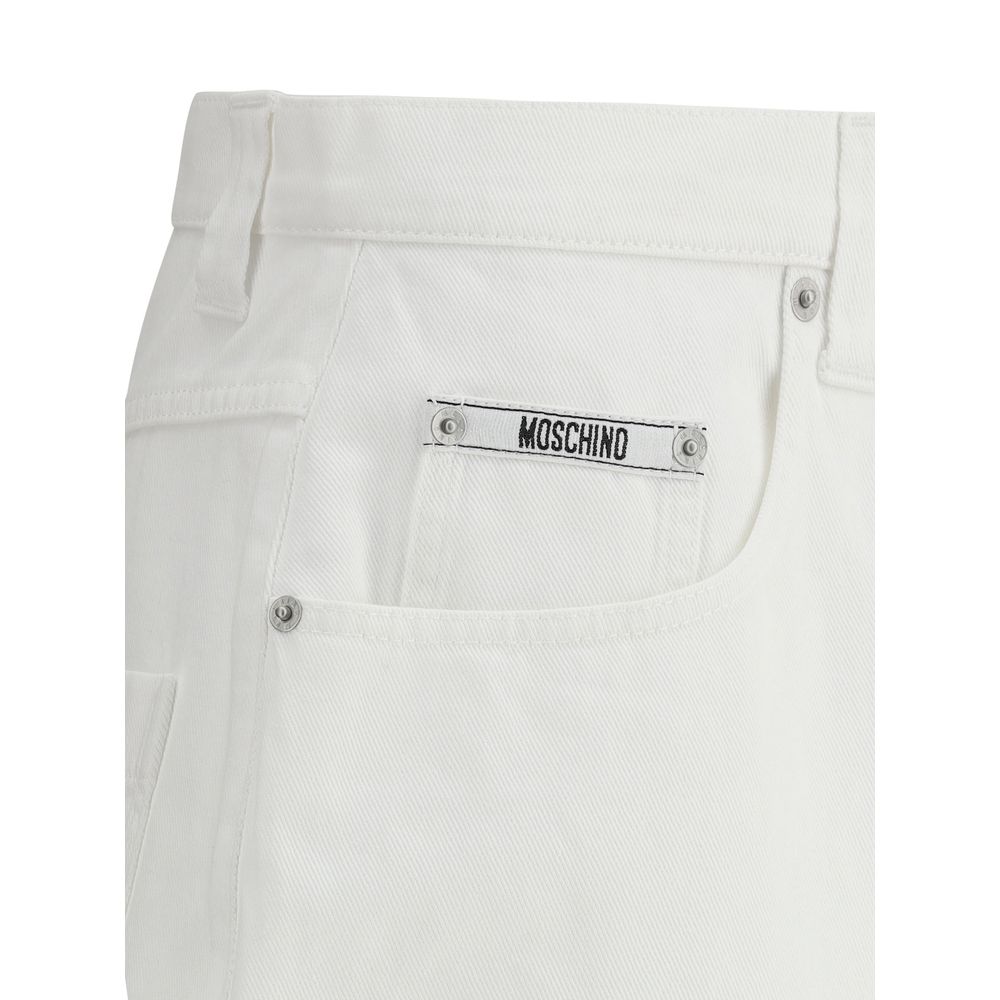 Moschino Blue Denim Baggy Shorts for Effortless Chic Style