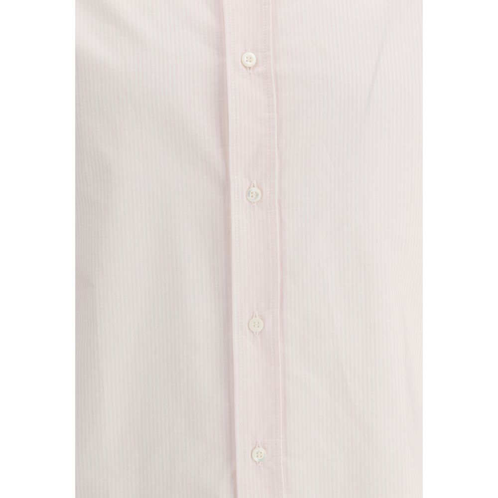 Brunello Cucinelli Blue Striped Cotton Shirt