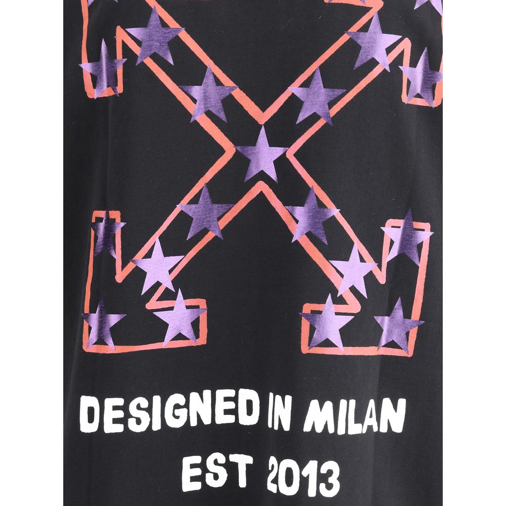 Off-White Black Cotton Star Arrow Skate T-Shirt