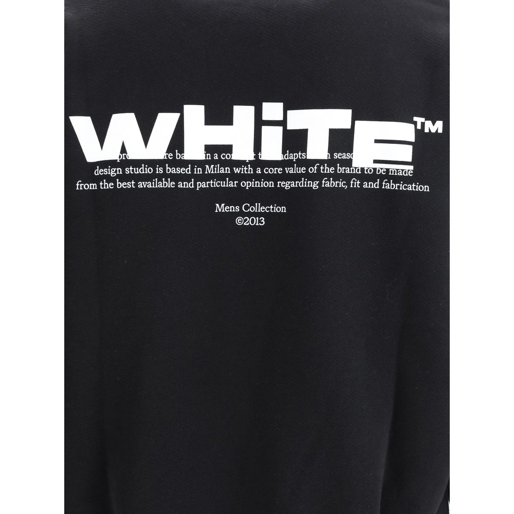 Off-White Black Cotton Shared Skate Sweatshirt for Elevated Casual Style