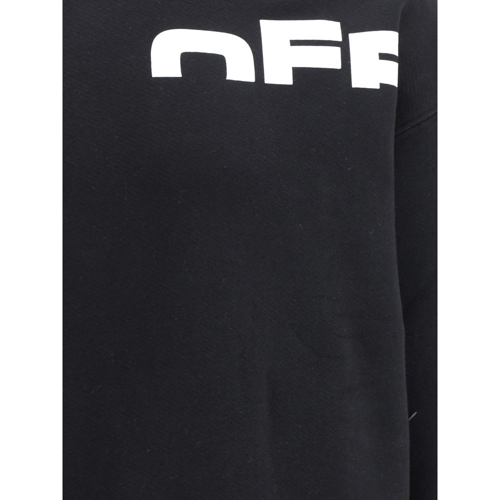 Off-White Black Cotton Shared Skate Sweatshirt for Elevated Casual Style