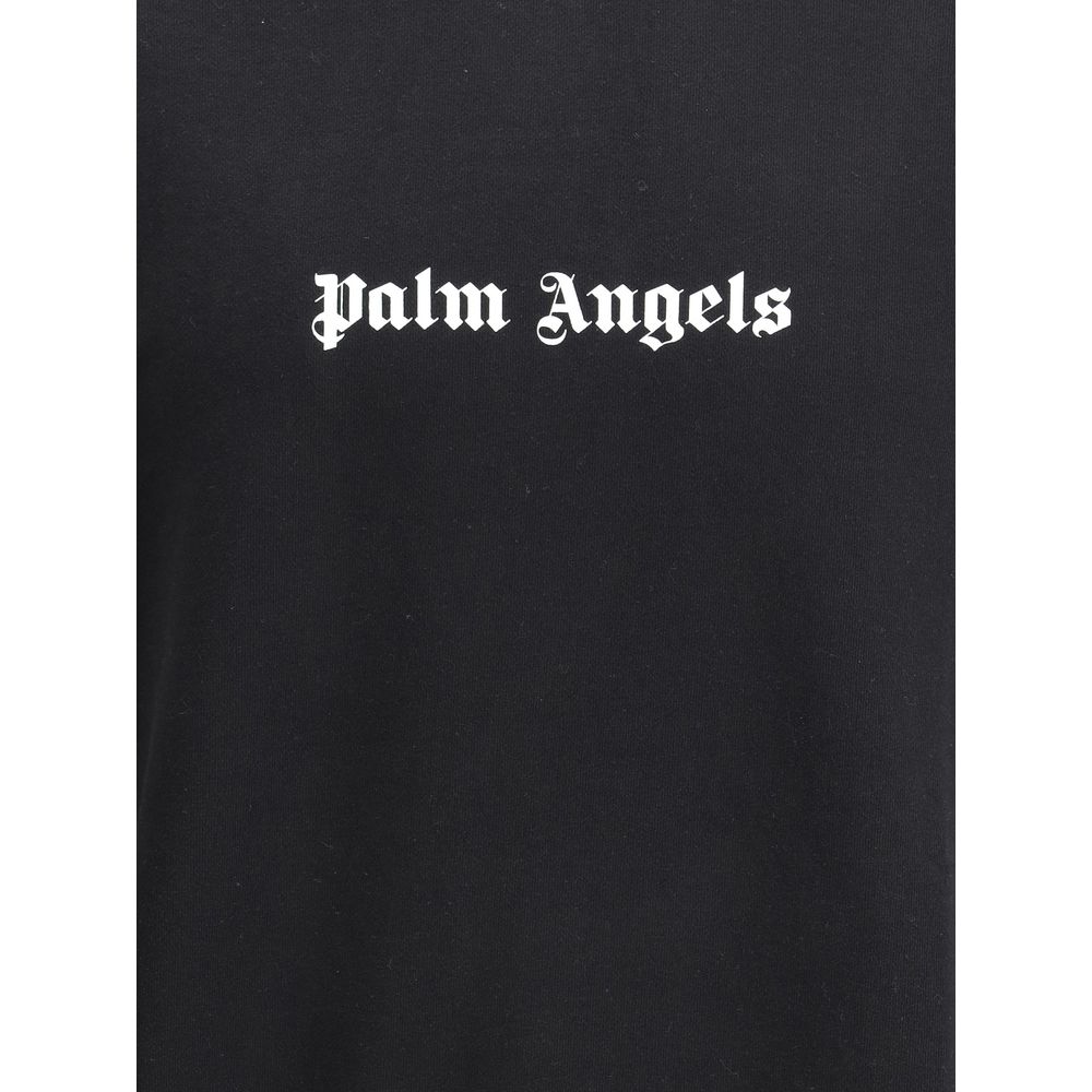 Palm Angels Black Premium Cotton Sweatshirt