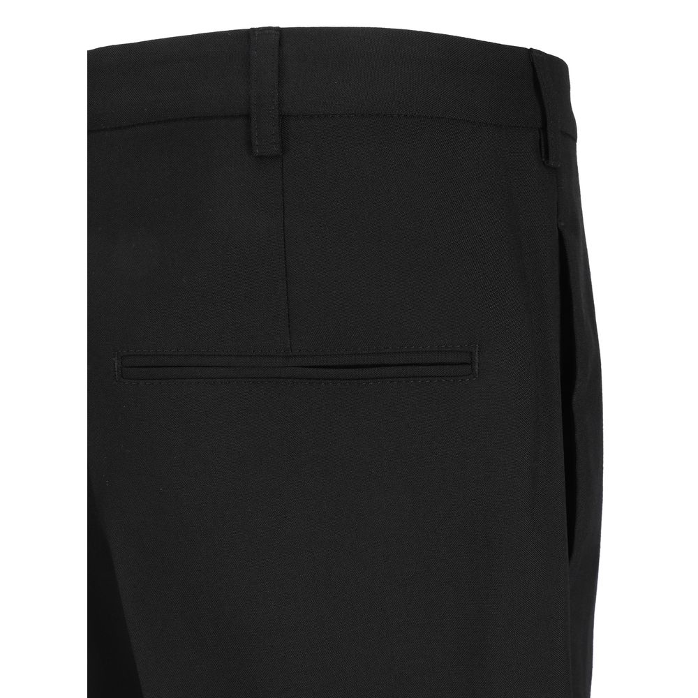Marni Grey Virgin Wool Pants for Elevated Sophistication