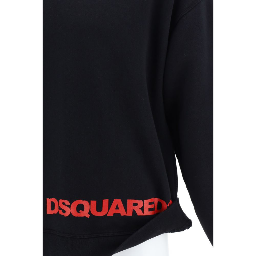 Dsquared² Grey Cotton Sweatshirt – Effortless Luxury in Casualwear
