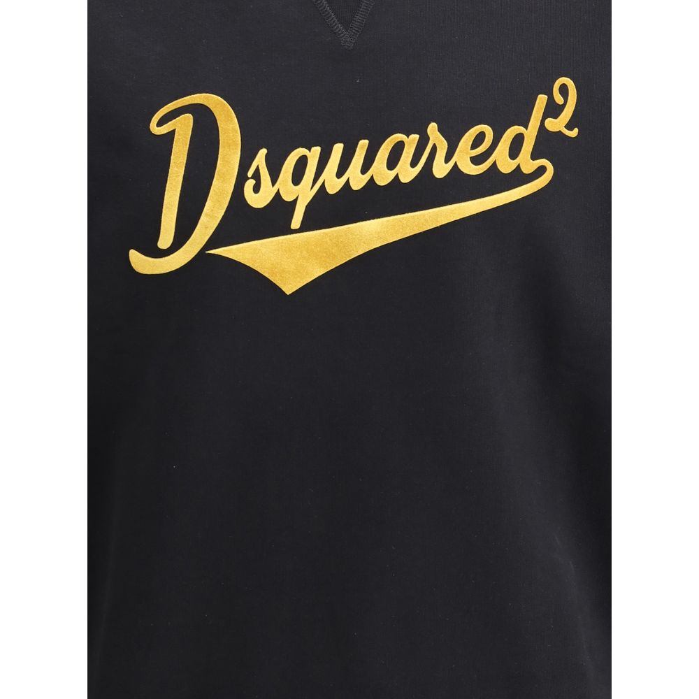 Dsquared² Grey Cotton Sweatshirt: Effortless Luxury for Every Occasion