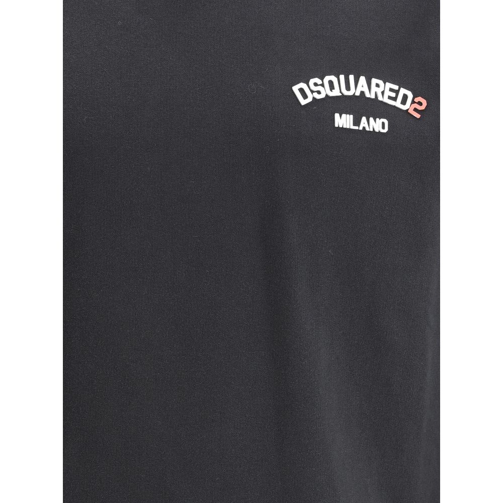 Dsquared² Grey Luxurious Cotton Sweatshirt for Effortless Style