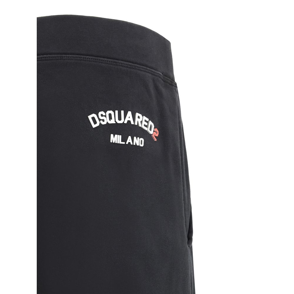 Dsquared² Black Cotton Relax Dean Sweatpants for Elevated Comfort