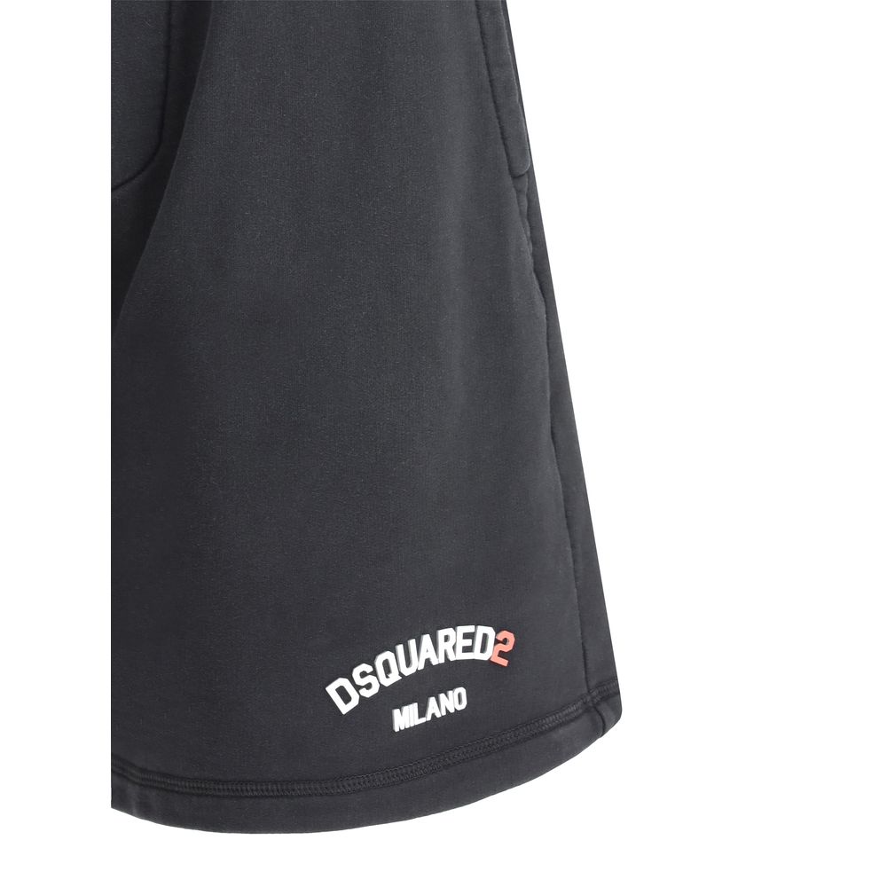 Dsquared² Navy Cotton Shorts for Elevated Casual Elegance