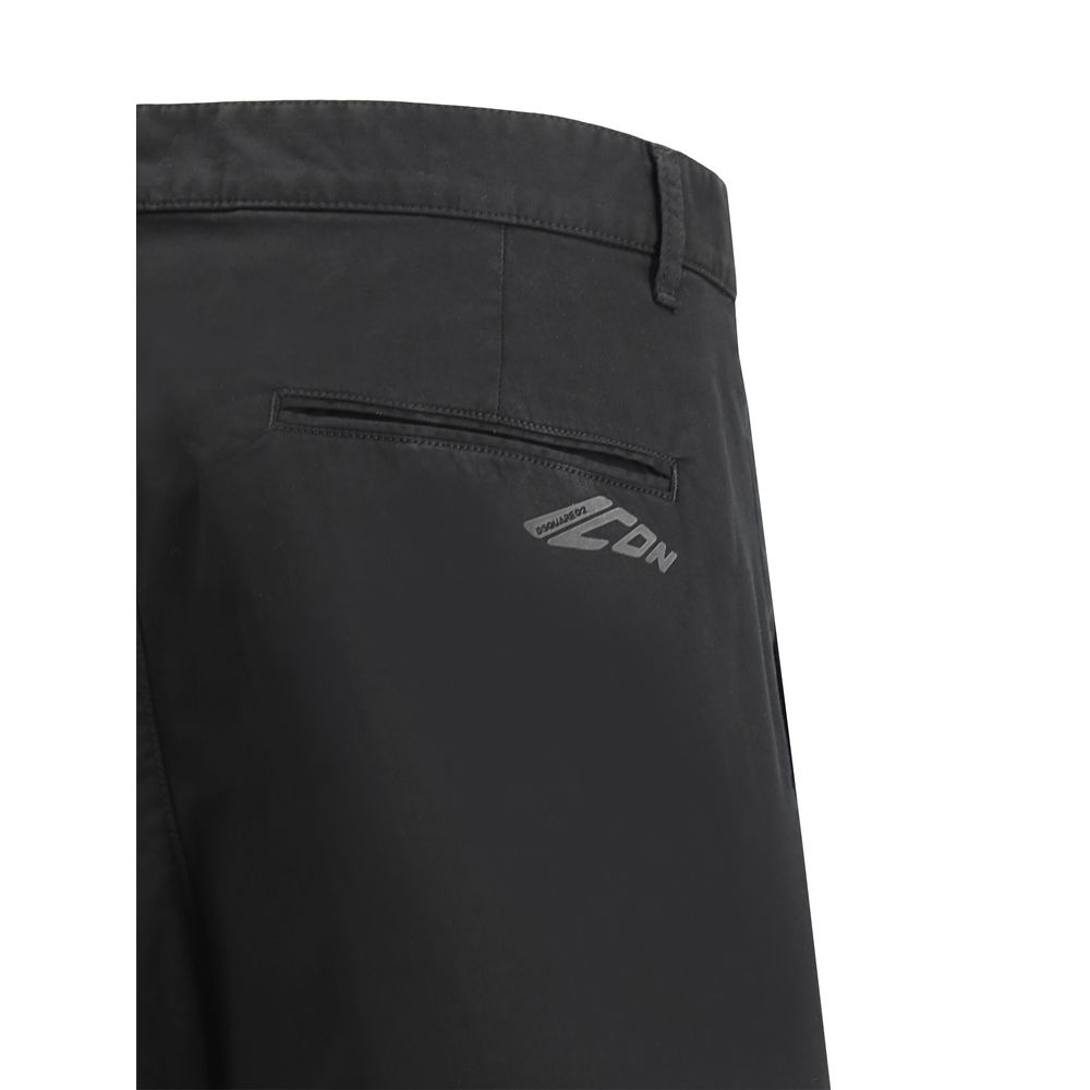 Dsquared² White Cotton Icon Summer Pants for Effortless Luxe Style