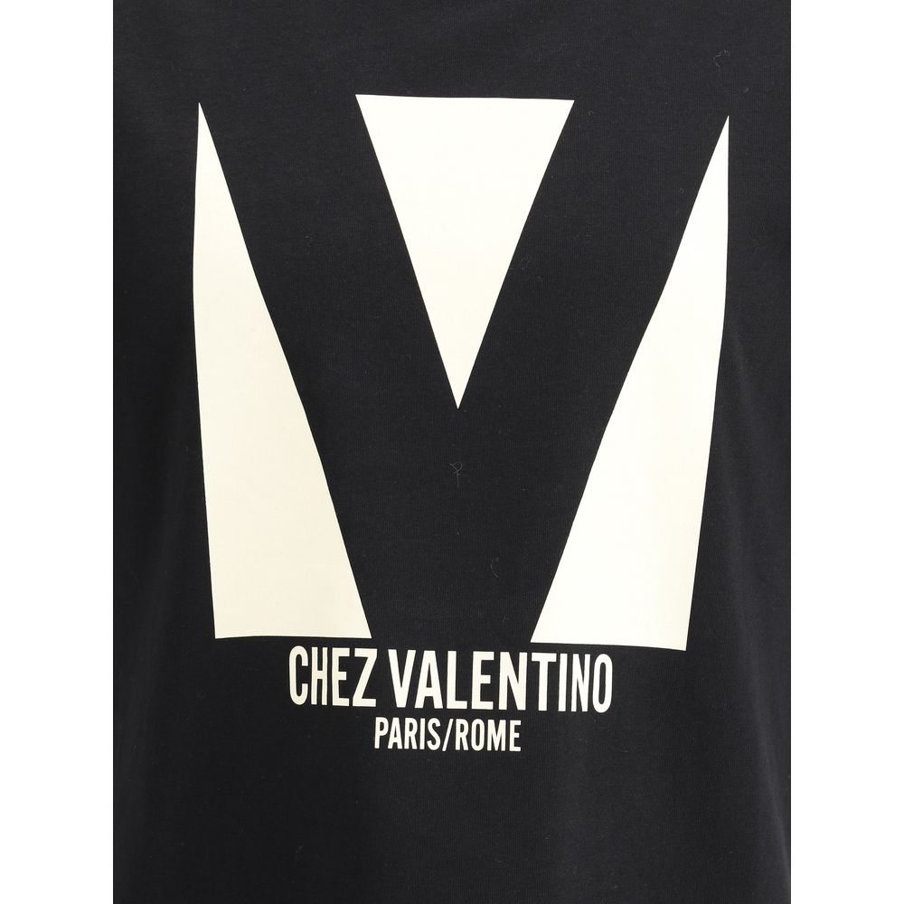 Valentino White Cotton Maxi Print T-Shirt: Effortless Luxury Essential