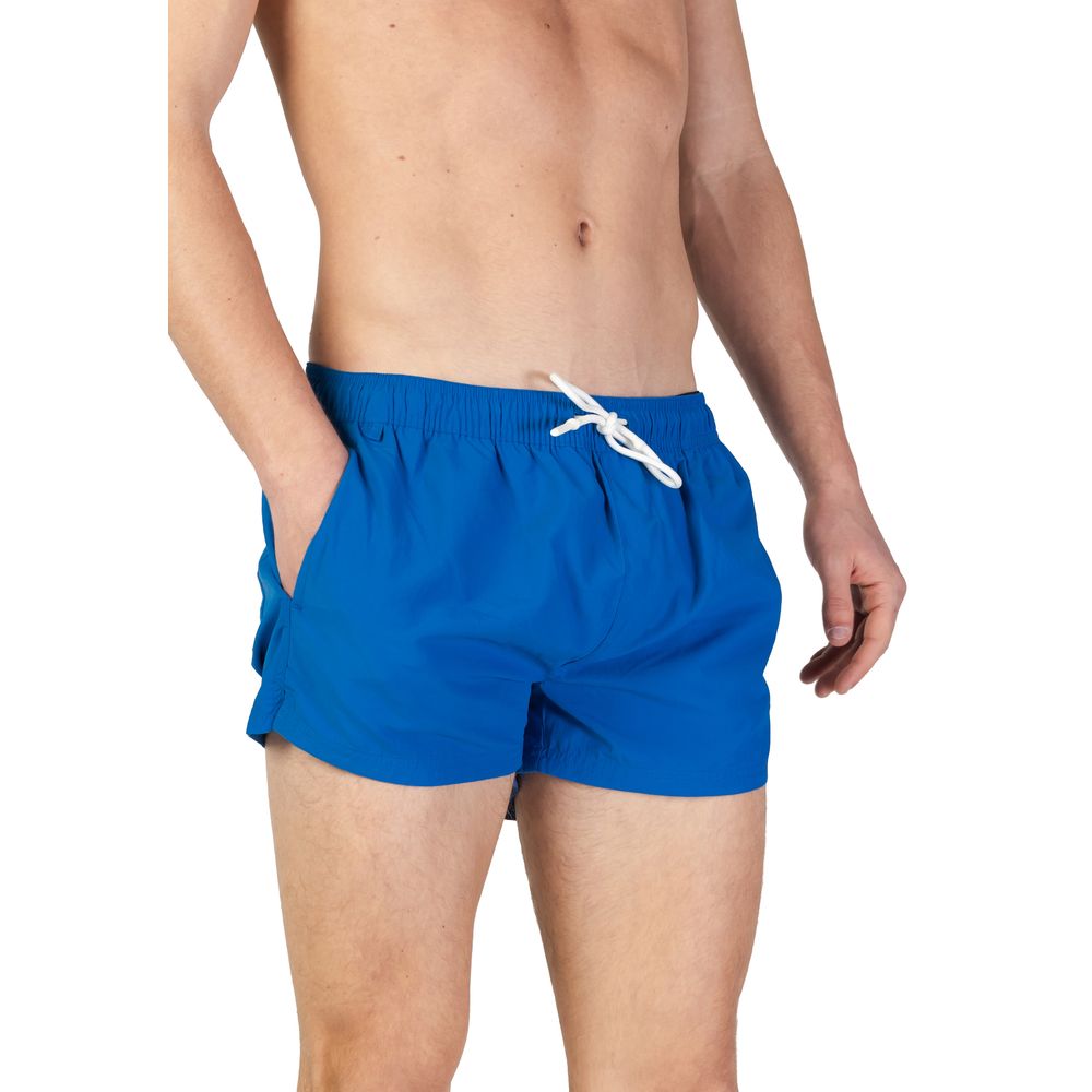 Hamaki-Ho Blue Quick-Dry Fabric Swimwear for Timeless Elegance