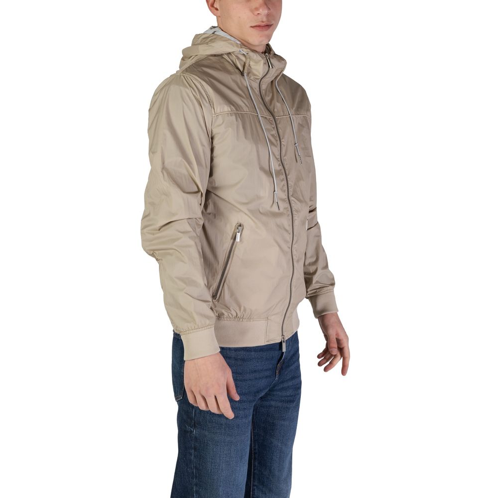 Hamaki-Ho Beige Nylon Jacket for Elevated Outerwear Style