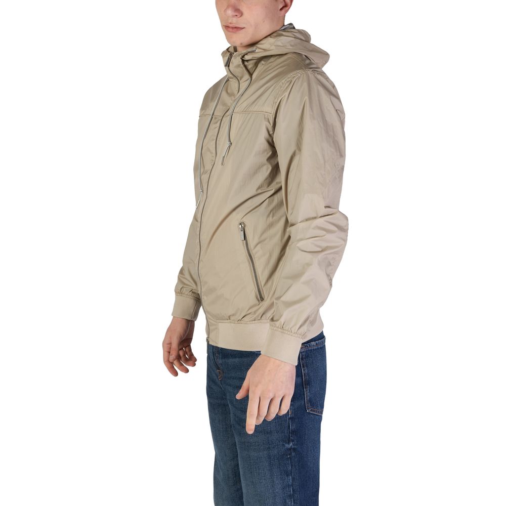 Hamaki-Ho Beige Nylon Jacket for Elevated Outerwear Style