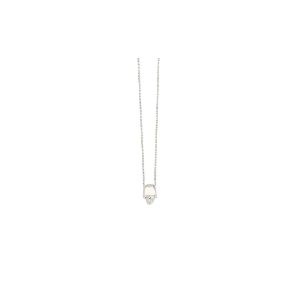 Alexander McQueen Silver Metal Skull Necklace