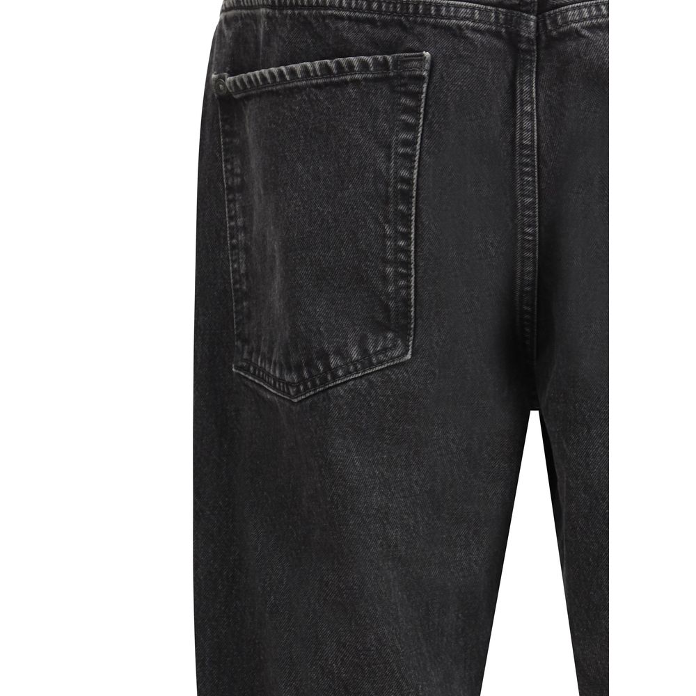 7FOR Black Denim Cotton Jeans - Timeless Luxury Denim Essentials