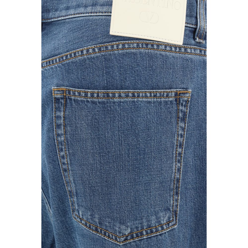 Valentino Blue Cotton Jeans - Timeless Elegance Meets Modern Luxury