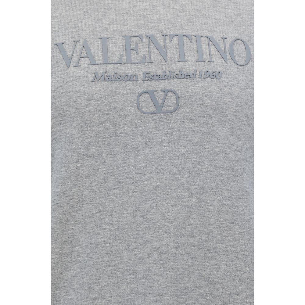 Valentino Grey Cotton Sweatshirt: Effortless Luxury for Modern Living