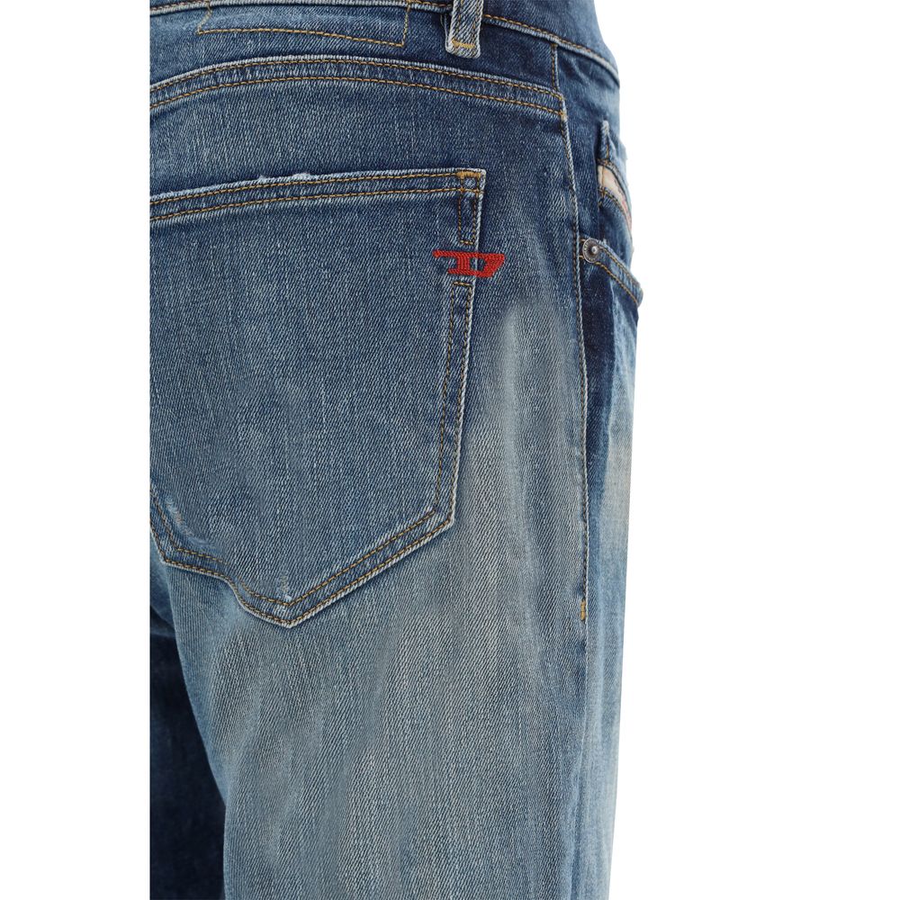 Diesel Blue Cotton D-Strukt Jeans for Timeless Sophistication