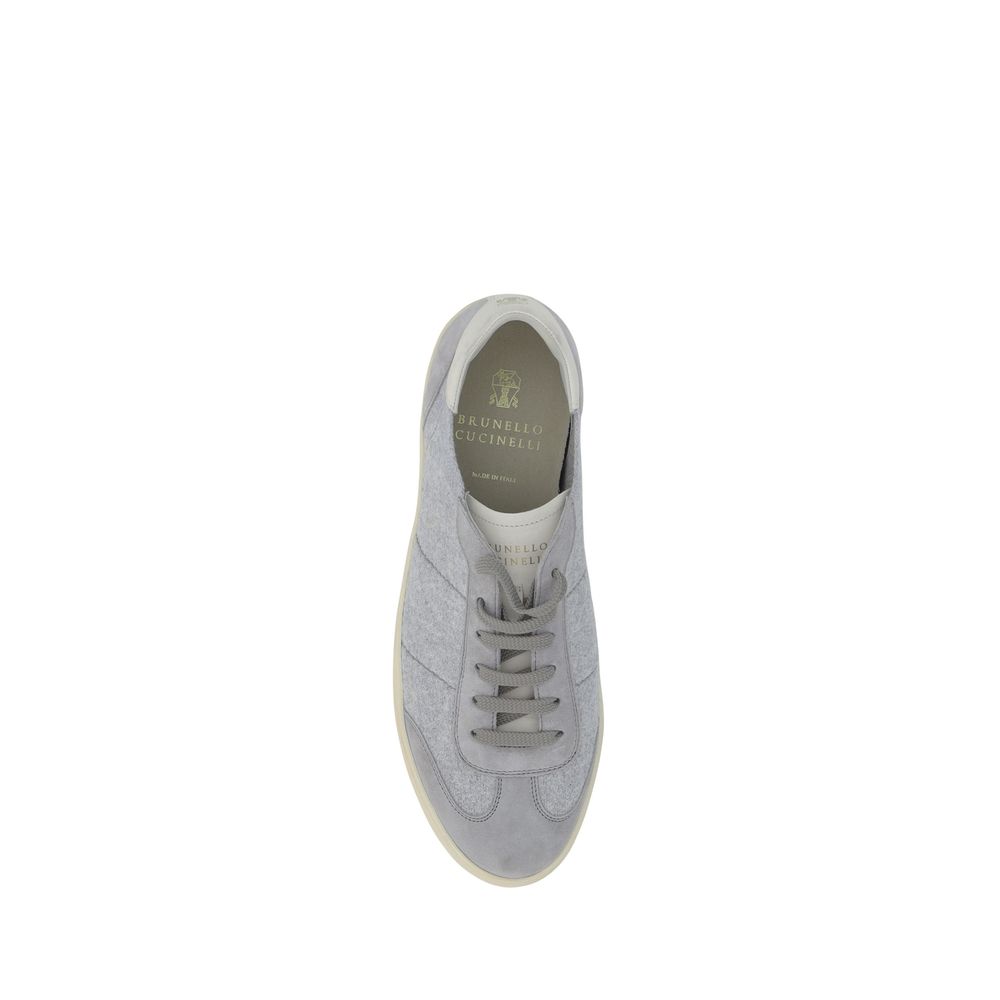 Brunello Cucinelli White Premium Calfskin Sneakers