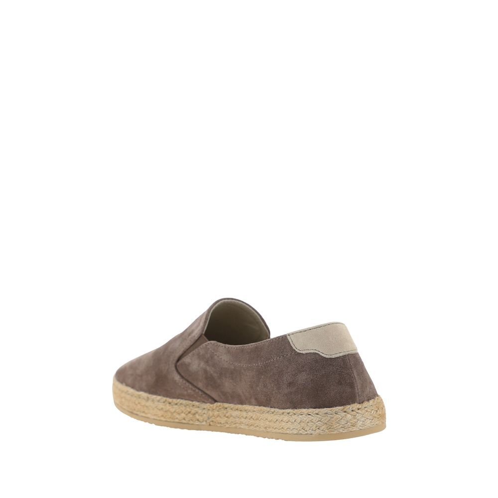Brunello Cucinelli Beige Premium Suede Espadrilles