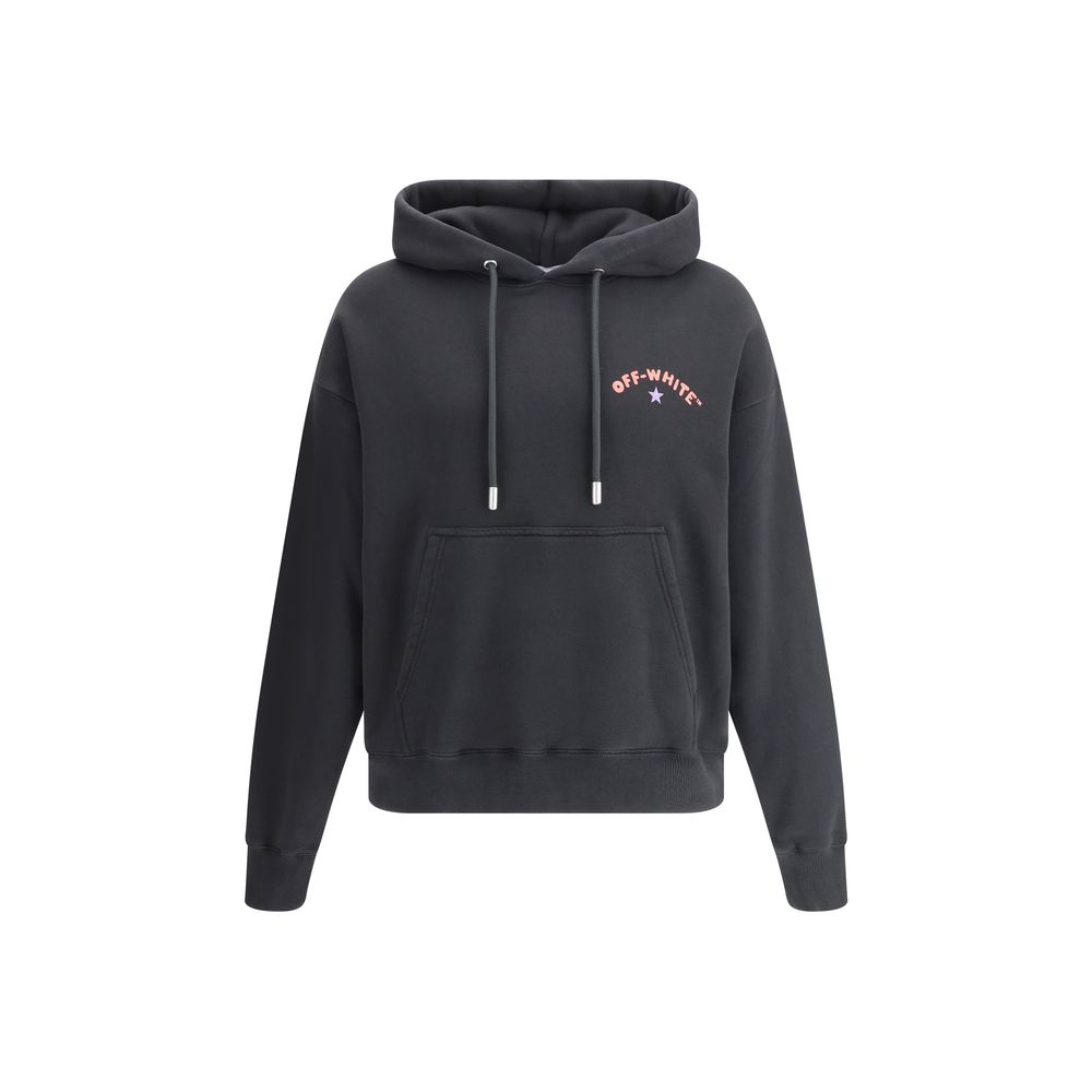 Off-White Black Cotton Star Arrow Skate Hoodie