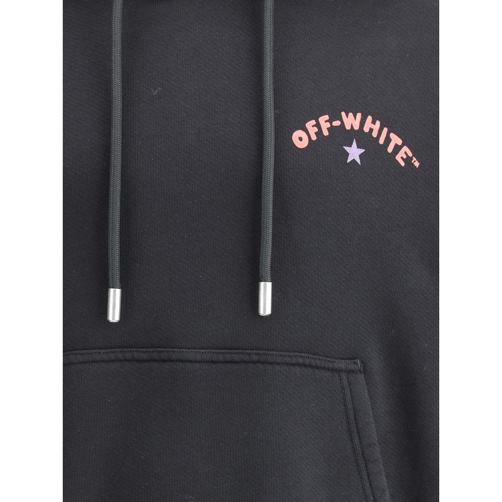 Off-White Black Cotton Star Arrow Skate Hoodie