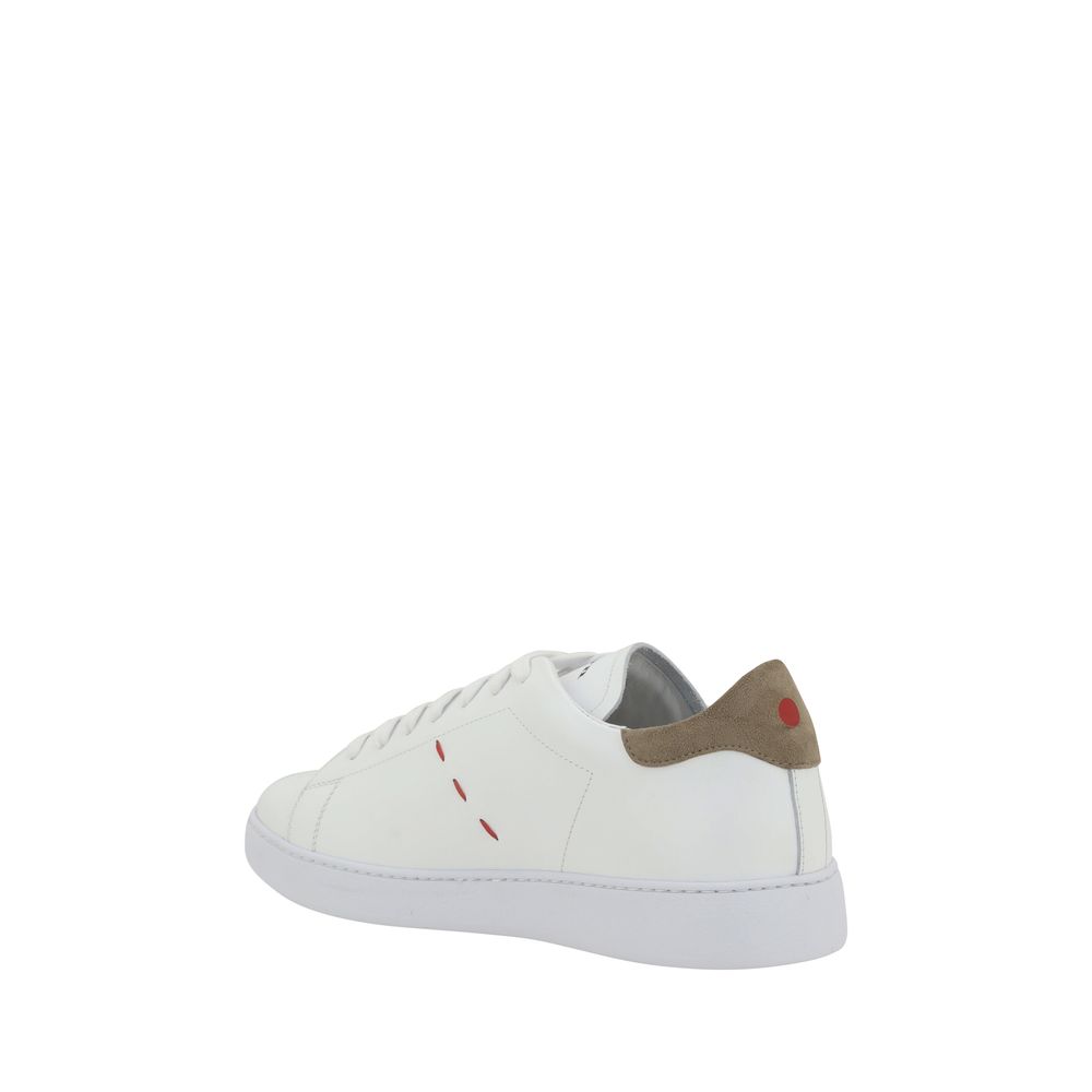 Kiton White Leather Sneakers Luxury Footwear Redefining Style