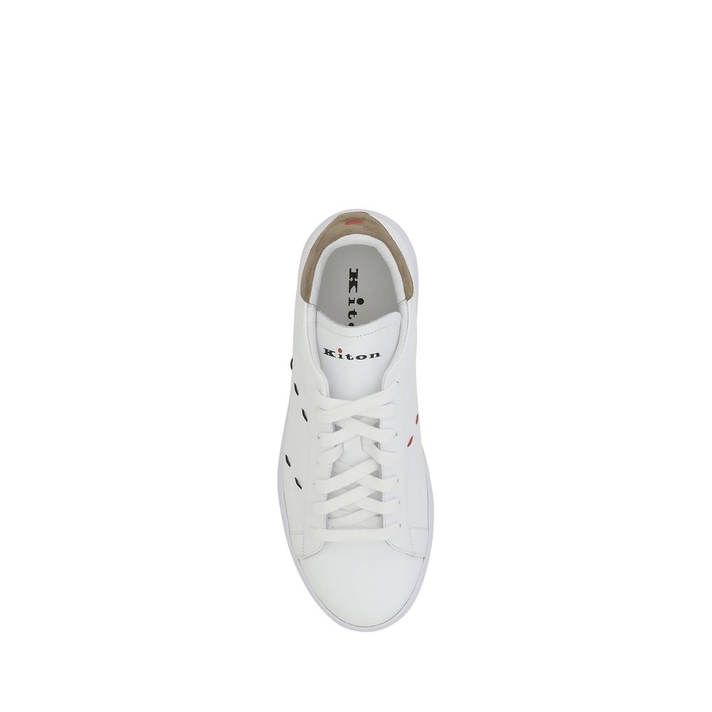 Kiton White Leather Sneakers Luxury Footwear Redefining Style