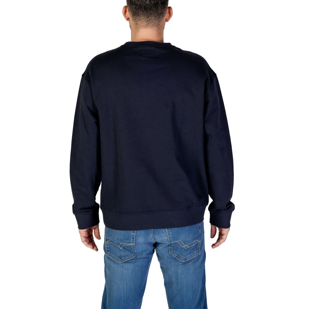 Refrigiwear Blue Cotton Sweater for Elevated Casual Elegance
