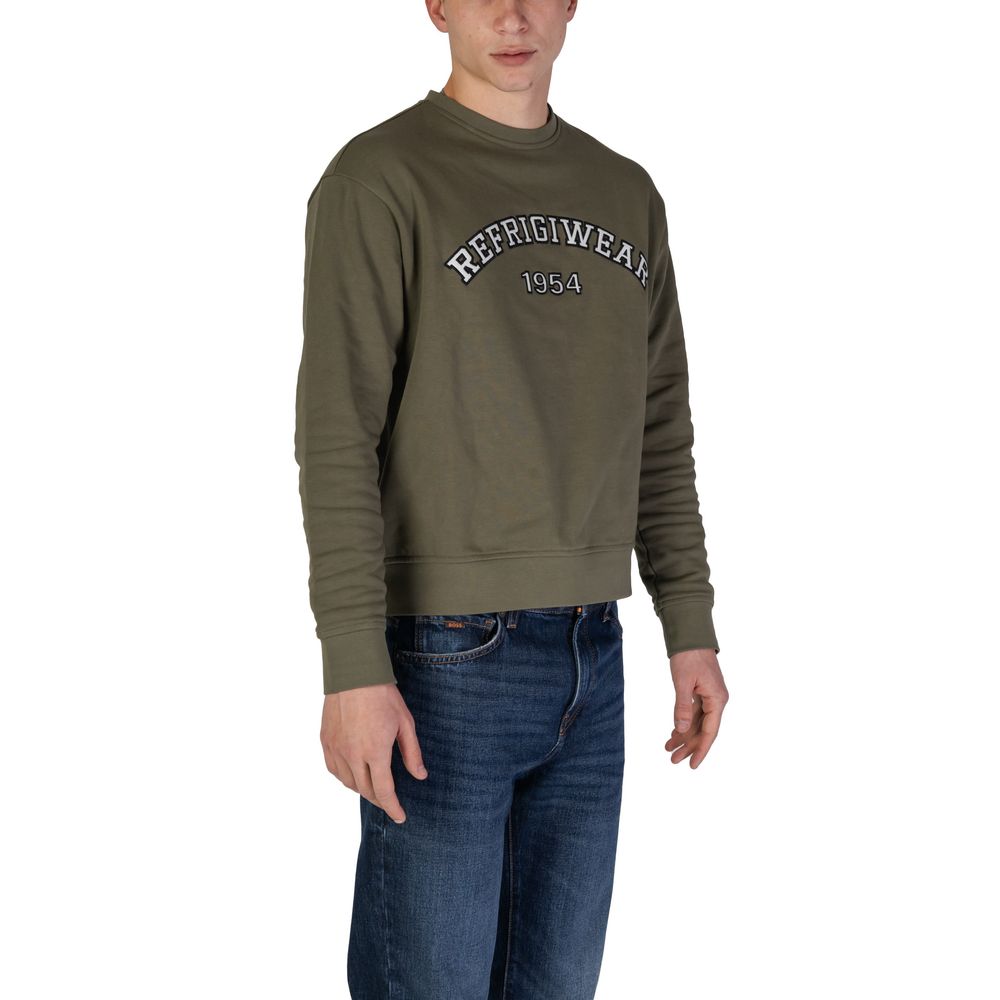 Refrigiwear Green Cotton Sweater for Elevated Style