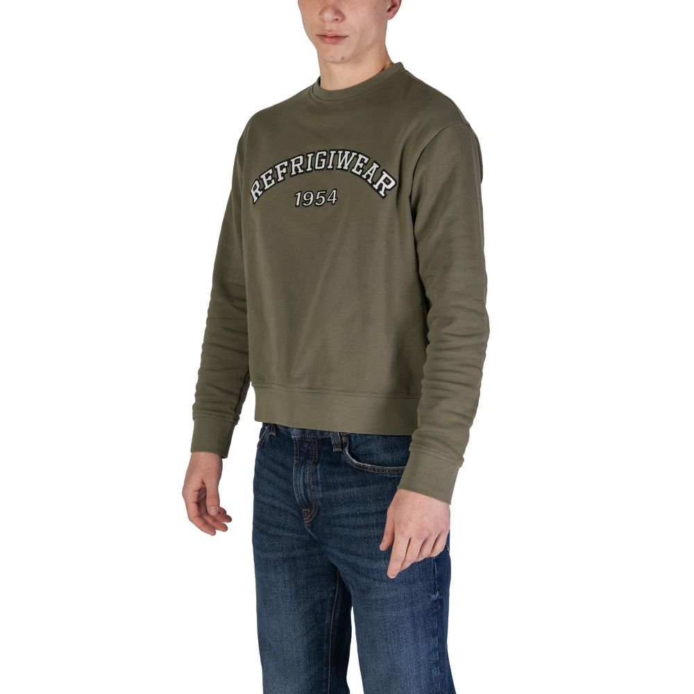Refrigiwear Green Cotton Sweater for Elevated Style