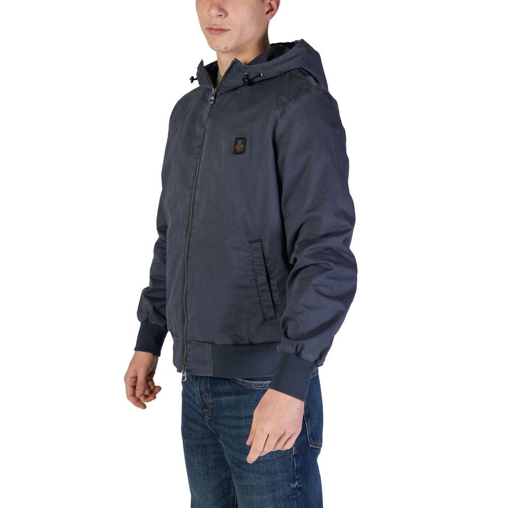 Refrigiwear Blue Cotton Jacket - Refined Elegance Redefined