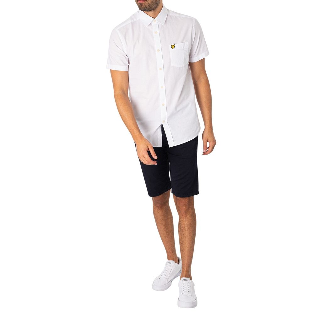 Lyle & Scott Blue Cotton Short for Effortless Sophistication