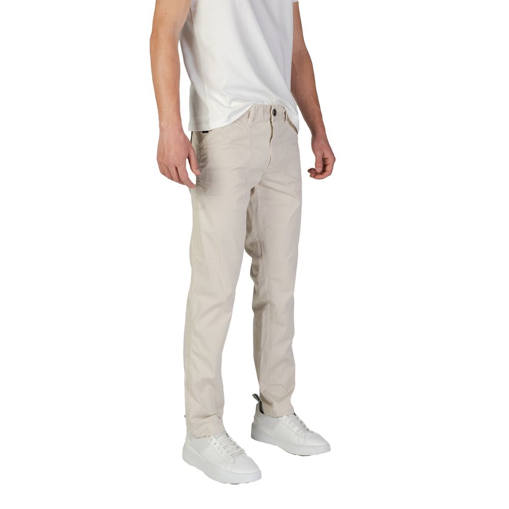 Refrigiwear Beige Cotton Jeans & Pant for Timeless Elegance
