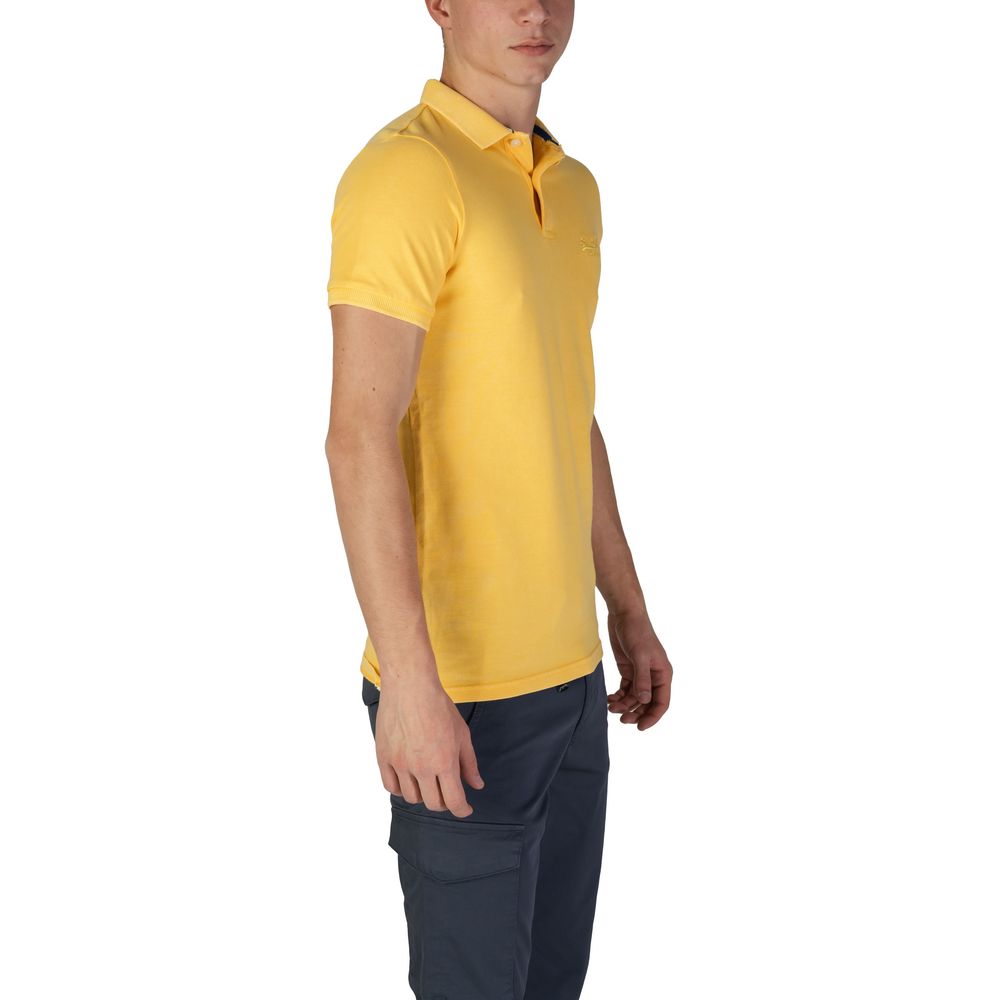 Superdry Yellow Cotton Polo Shirt for Effortless Style
