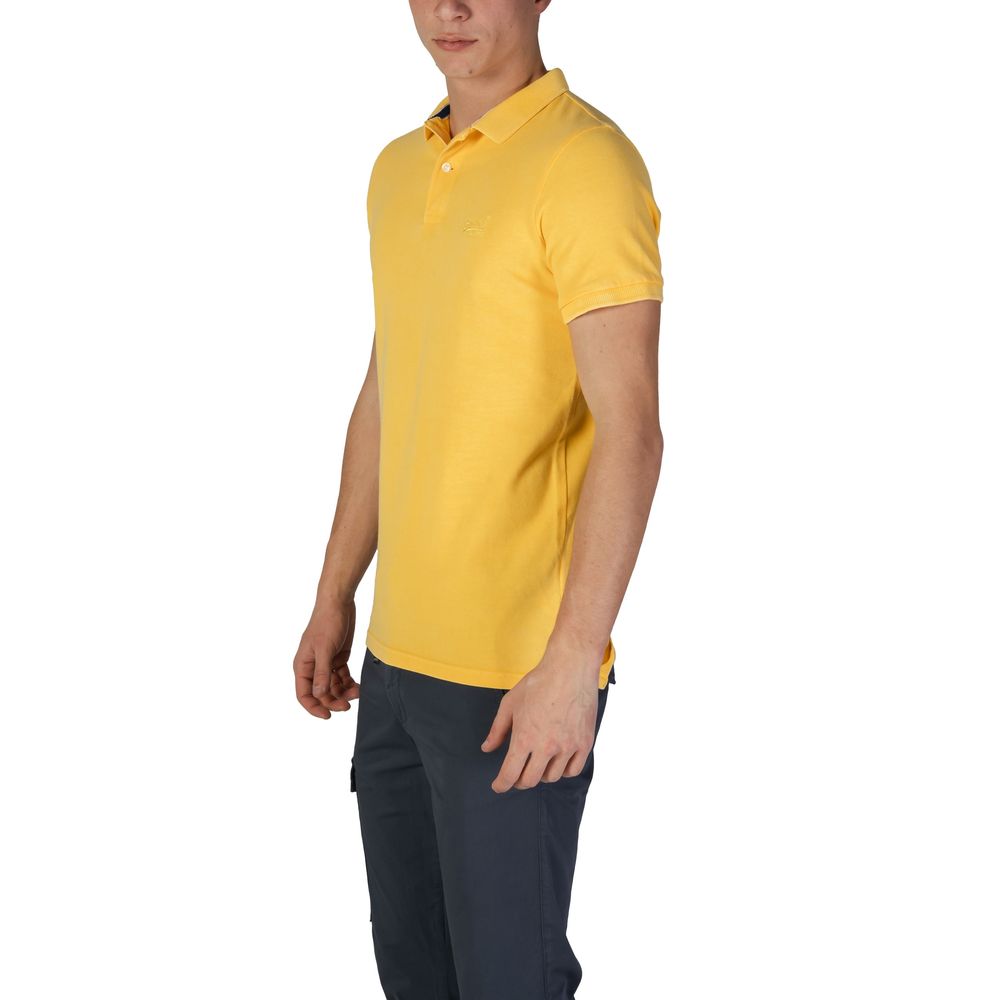 Superdry Yellow Cotton Polo Shirt for Effortless Style