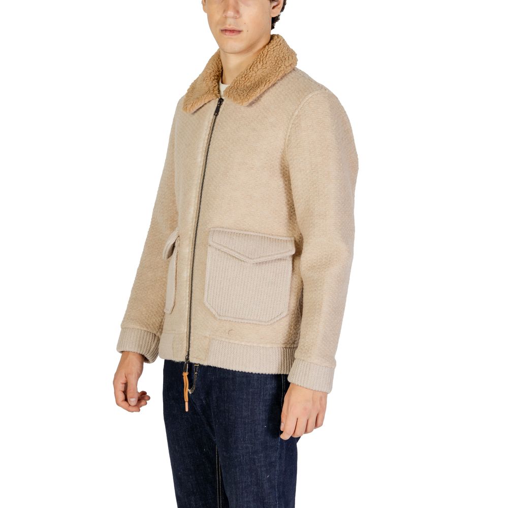 Hydra Clothing Beige Wool Jacket for Elevated Outerwear Style