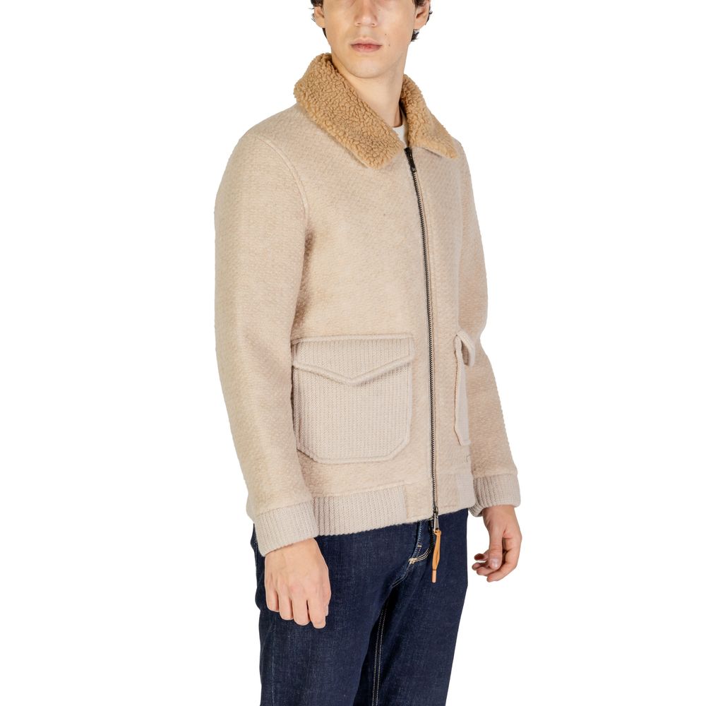 Hydra Clothing Beige Wool Jacket for Elevated Outerwear Style
