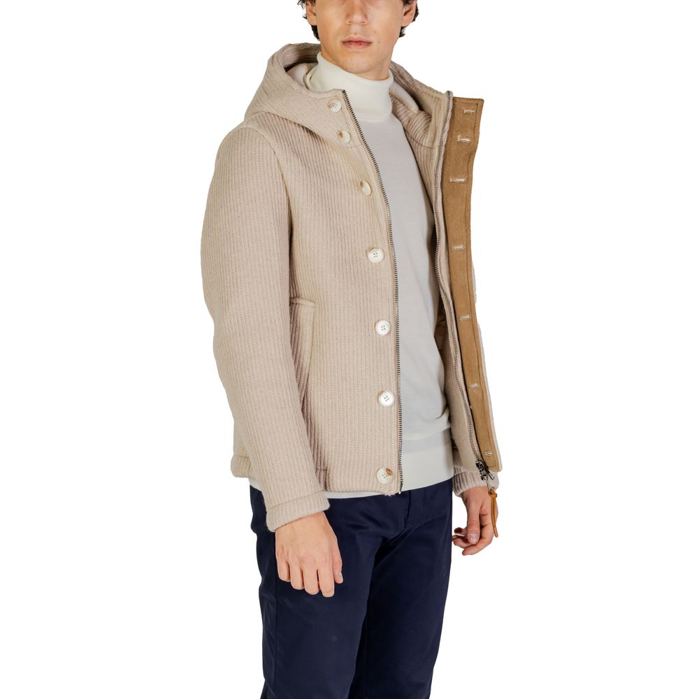 Hydra Clothing Beige Wool Blend Jacket for Sophisticated Style