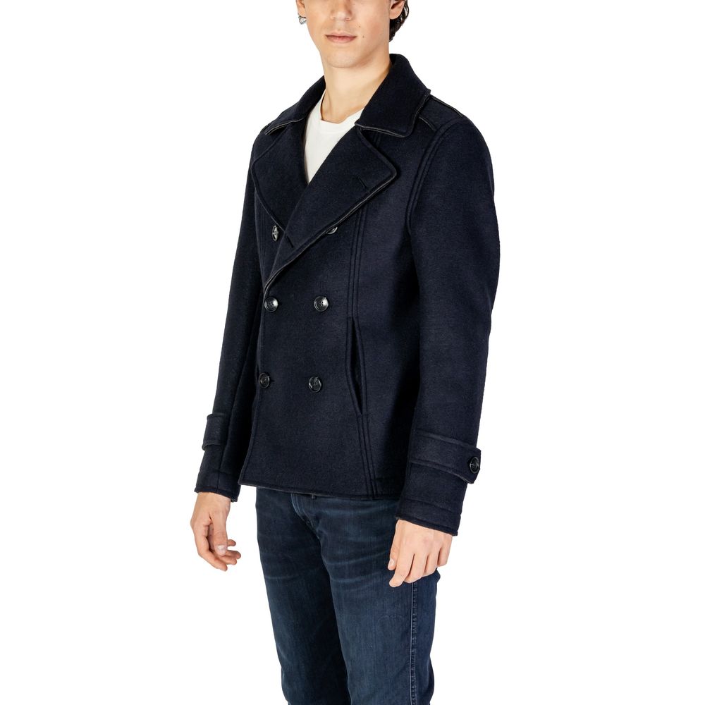 Hydra Clothing Blue Viscose Jacket for Elevated Style