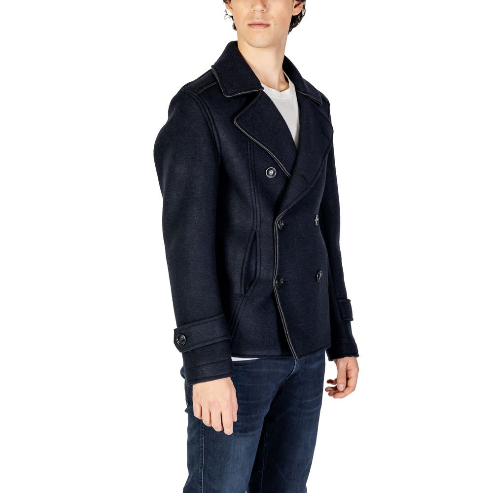 Hydra Clothing Blue Viscose Jacket for Elevated Style