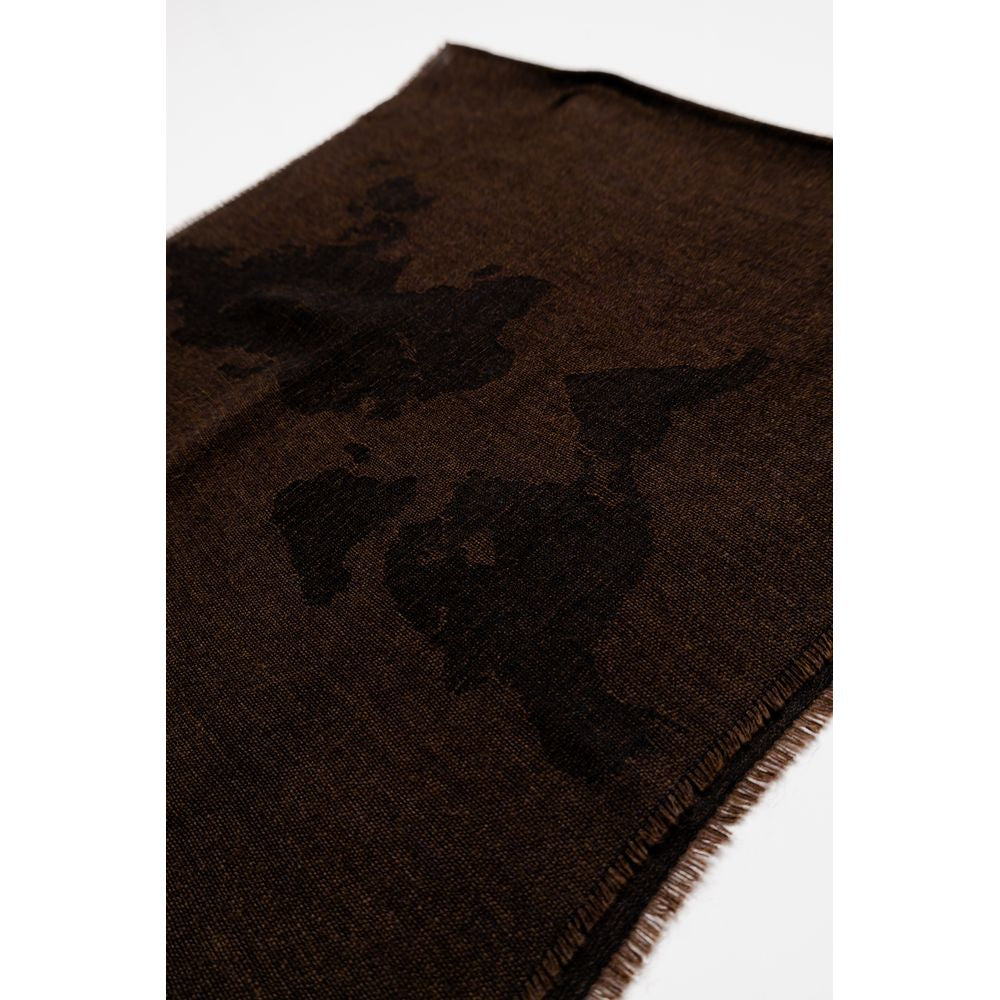 Alviero Martini Prima Classe Brown Viscose Scarf Elegance