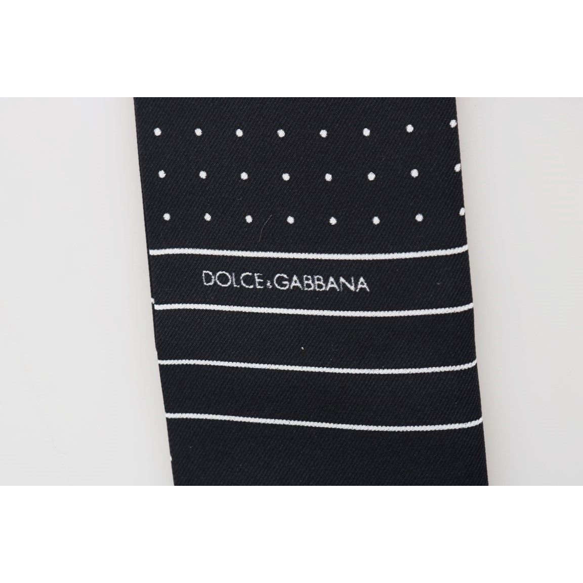 Dolce & Gabbana Dark Blue Silk Tie Scarf Wrap